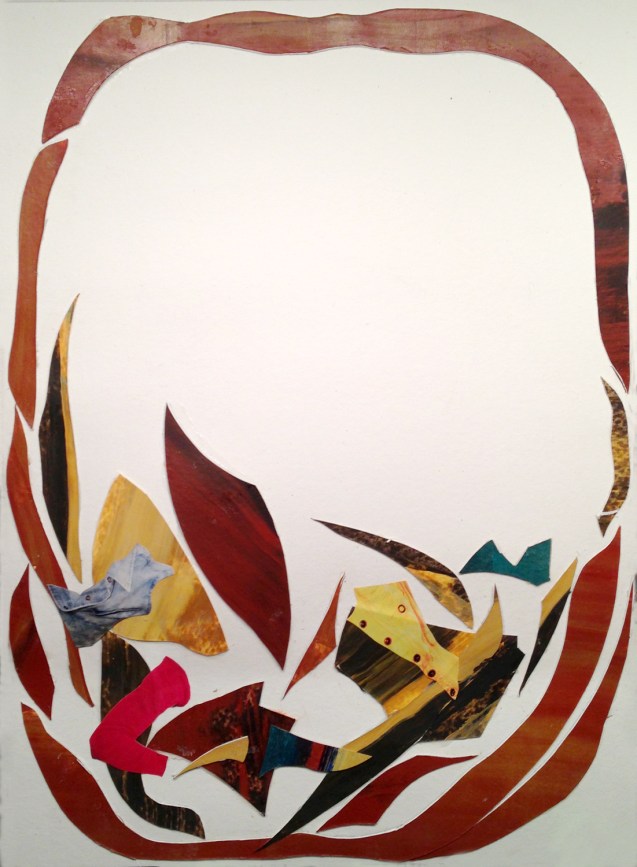 acrylic and collage on paper