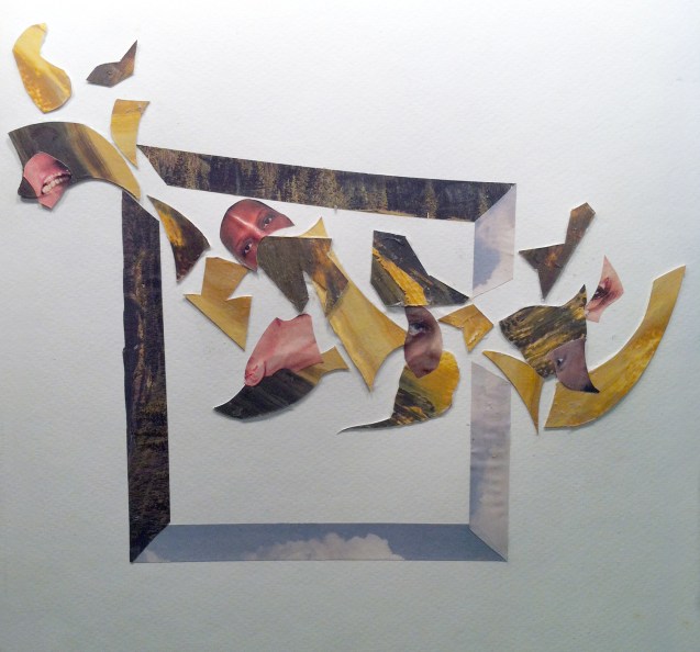 acrylic and collage on paper